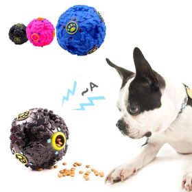 Pet Dog Squeaker Missing Food Ball Squeak Puppy Big Dog Puzzle Training Toys for Dogs French Bulldog Pug Balls Pets Accessories - black - 7cm