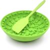 Silicone pet bowl anti-choking pet slow food bowl dog supplies silicone pet slow food bowl - BD055-green