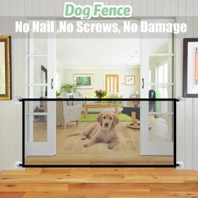 Pet Dog Gate Qiao Net Dog Fence Pet Barrier Fence Suitable For Indoor Safety Pet Dog Gate Safety Fence Pet Supplies Direct Sales - black - 110cm