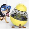 Dog Toys Food Ball Food Dispenser Training Balls Interactive Puppy Cat Slow Feed Pet Tumbler Toy Dogs Puzzle Toys Pet Supplies - Yellow