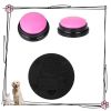 Dog Talking Button For Communication; Voice Recording Button Pet Training Buzzer; Dog Buttons - Pink