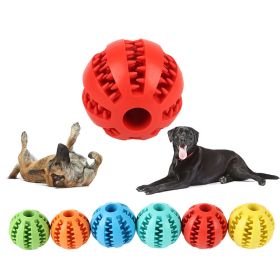 Dog Squeaky Ball Toy; Pet Chew Toy For Dog; Tooth Cleaning Ball Bite Resistant Pet Supplies - Yellow - 2.0Inch