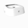 1.5L Cat Dog Water Bowl Carried Floating Bowl Anti-Overflow Slow Water Feeder Dispenser Pet Fountain ABS&PP Dog Supplies - white