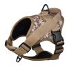 Dog Harness; large dog training tactical chest strap; K9 pet chest strap; vest type reflective dog rope; explosion-proof impulse traction - yellow - L