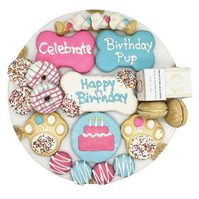 Happy Birthday Themed Dog Treats Gift Box - 22 treats