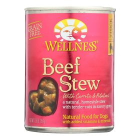 Wellness Pet Products Dog Food - Beef With Carrot And Potatoes - Case Of 12 - 12.5 Oz. - Default