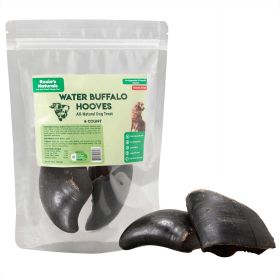 Water Buffalo Hooves-100% Natural;  High Protein;  Long-Lasting;  Grain-Free;  Gluten-Free;  Dog Dental Treat & Chews;  4 COUNT-10 oz - default