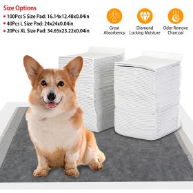 100Pcs Dog Pee Training Pads Super Absorbent Leak-proof Quick Dry Pet - S - 100Pcs