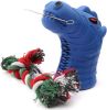 3-in-1 Interactive Dog Chew Toy with Brush and Rope - default