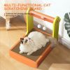 5-in-1 Cat Scratching Board Set Durable Cardboard Reversible Double-sided Design with Bell Interactive Cardboard Cat Toy Indoor Cat Scratching Board -