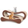 2 in 1 Cat Scratcher Cardboard, Cat Scratching Board Furniture Protector, Cat Scratching Post, Cat Beds for Indoor Cats, Infinity Shape, X-Large - as