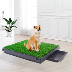 Pet toilet dog potty artificial turf environmental protection with drawer - Green + Black