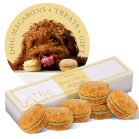 Dog Macarons - Count of 6 (Dog Treats | Dog Gifts) - Creme Brulee