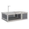 Tortoise House Wooden Turtle Habitat with Removable Top and Tray for Indoors and Outdoors, Gray XH - Grey