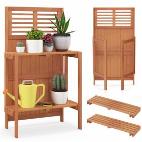 Foldable outdoor garden potted plant platform - as picture