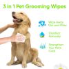 Pet and dog Grooming Cleaning Wipes - 80 Wipes Jar