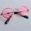 Pet Sunglasses Dog Cat Vintage Round Reflection Glasses for Photos Props Fashion Accessories - Yellow