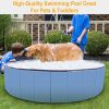 4X4FT Foldable Pet Swimming Pool PVC Kiddie Baby Dog Swim Pool Bathing Tub Playmat Kids Pools - Blue