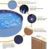 4X4FT Foldable Pet Swimming Pool PVC Kiddie Baby Dog Swim Pool Bathing Tub Playmat Kids Pools - Blue