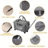 Cat Dog Carrier with Wheels Airline Approved Rolling Pet Carrier with Telescopic Handle Shoulder Strap - Gray