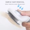 Pet Comb Stainless Steel Needle Comb Dog And Cat Hair Removal Floating Hair Cleaning Beauty Skin Care Pet Dog Cleaning Brush - Gray