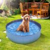 4X4FT Foldable Pet Swimming Pool PVC Kiddie Baby Dog Swim Pool Bathing Tub Playmat Kids Pools - Blue