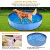 4X4FT Foldable Pet Swimming Pool PVC Kiddie Baby Dog Swim Pool Bathing Tub Playmat Kids Pools - Blue