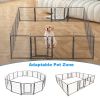 16 Panels Dog Playpen for outdoor,yard,camping,24"Height dog fence with 2 doors. - as Pic