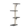 5 Pcs Wall Mounted Cat Climber Set;  Floating Cat Shelves and Perches;  Cat Activity Tree with Scratching Posts;  Modern Cat Furniture - Gray