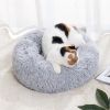 Pet Bed For Dog & Cat; Plush Cat Bed Warm Dog Bed For Indoor Dogs; Plush Dog Bed; Winter Cat Mat - Light Grey - 40cm/15.7in