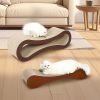 2 in 1 Cat Scratcher Cardboard, Cat Scratching Board Furniture Protector, Cat Scratching Post, Cat Beds for Indoor Cats, Infinity Shape, X-Large - as