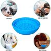 Silicone pet bowl anti-choking pet slow food bowl dog supplies silicone pet slow food bowl - BD055-blue