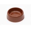 1Pc High Quality Solid Color Pet Bowls Candy-Colored Lightweight Plastic Single Bowl Small Dog Cat Pet Bowl Pet Feeding Supplies - brown - S