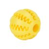 Dog Squeaky Ball Toy; Pet Chew Toy For Dog; Tooth Cleaning Ball Bite Resistant Pet Supplies - Yellow - 2.3Inch