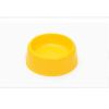 1Pc High Quality Solid Color Pet Bowls Candy-Colored Lightweight Plastic Single Bowl Small Dog Cat Pet Bowl Pet Feeding Supplies - yellow - S