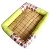 Breathable Pet Puppy Cooling Mat Bed Summer Protection Cervical Spine Cat Dog Ice Mat Square Rattan Kennel Supplies - pink - 50cm*40cm*7cm