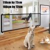 Pet Dog Gate Qiao Net Dog Fence Pet Barrier Fence Suitable For Indoor Safety Pet Dog Gate Safety Fence Pet Supplies Direct Sales - black - 180cm