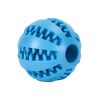 Dog Squeaky Ball Toy; Pet Chew Toy For Dog; Tooth Cleaning Ball Bite Resistant Pet Supplies - Blue - 2.7Inch