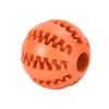 Dog Squeaky Ball Toy; Pet Chew Toy For Dog; Tooth Cleaning Ball Bite Resistant Pet Supplies - Orange - 2.3Inch