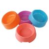 1Pc High Quality Solid Color Pet Bowls Candy-Colored Lightweight Plastic Single Bowl Small Dog Cat Pet Bowl Pet Feeding Supplies - yellow - M