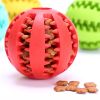 Dog Squeaky Ball Toy; Pet Chew Toy For Dog; Tooth Cleaning Ball Bite Resistant Pet Supplies - Orange - 2.0Inch