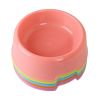 1Pc High Quality Solid Color Pet Bowls Candy-Colored Lightweight Plastic Single Bowl Small Dog Cat Pet Bowl Pet Feeding Supplies - yellow - S