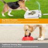 Dog Water Fountain Outdoor Dog Pet Water Dispenser Step-on Activated Sprinkler - White