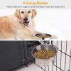 Stainless Steel Dog Bowl Pets Hanging Food Bowl Detachable Pet Cage Food Water Bowl with Clamp Holder - M