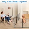 16 Panels Dog Playpen for outdoor,yard,camping,24"Height dog fence with 2 doors. - as Pic