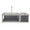 Tortoise House Wooden Turtle Habitat with Removable Top and Tray for Indoors and Outdoors, Gray XH - Grey