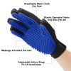 Cute Smart Upgrade Version 259 Tips Pet Hair Remover Gloves Pet Grooming Brush Gloves ( Right hand ) - Blue