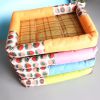 Breathable Pet Puppy Cooling Mat Bed Summer Protection Cervical Spine Cat Dog Ice Mat Square Rattan Kennel Supplies - pink - 40cm*30cm*7cm