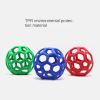 Dog toy hollow ball bite-resistant elastic rubber ball bell pet toy; Jingle Bell Toy Ball - Green - Hollow ball (with bell)