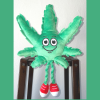 MJ the Weed Leaf 420 Dog Toy - Green